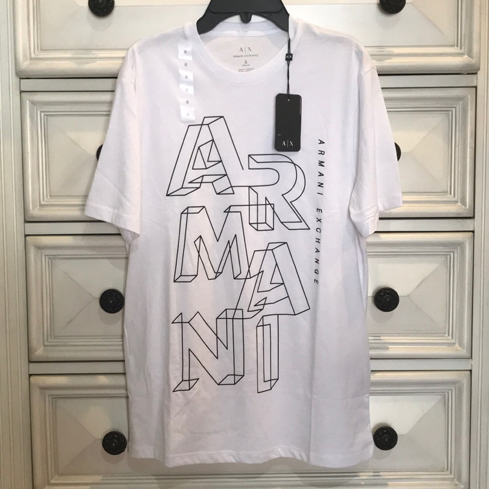 Armani Exchange White T-Shirt Small